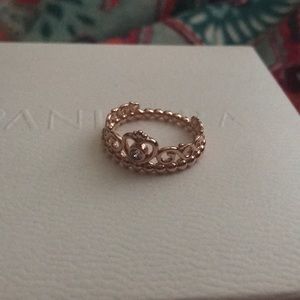 Authentic Pandora Rose My princess ring in size 7